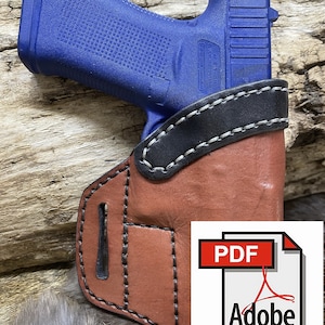 Modèle d&#39;étui en cuir pour Glock 48. Créez votre propre étui en cuir pour votre Glock 48. Tous les fichiers SVG sont inclus.
