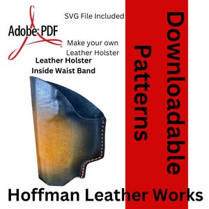 Springfield Armory Hellcat IWB Leatherworking Pattern. Make your own leather  Inside the Waist Band Holster for your Hellcat. With SVG Files