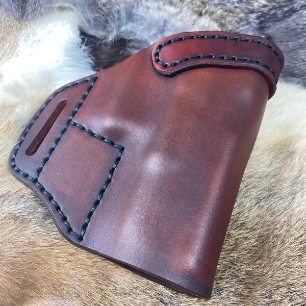 Avenger Style Leather Holster for Kimber Micro 9, Concealed Carry, OWB Leather Holster