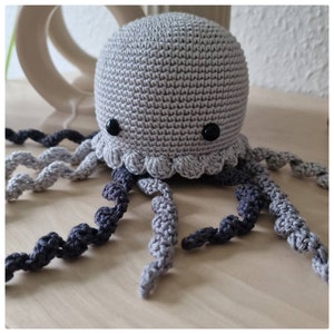 Music box crocheted jellyfish Crochet music box with desired melody