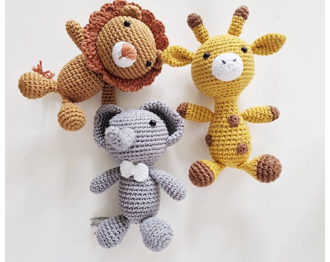 Featured listing image: Baby mobile with crocheted animals and wooden beads, mobile, amigurumi, hanging mobile, baby room