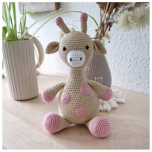 Music box giraffe crocheted wish melody gifts for birth Amigurumi