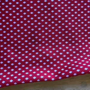 Vintage Red Polka Dot Top, Knit Polyester, Handmade image 5