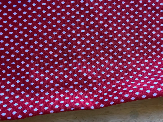 Vintage Red Polka Dot Top, Knit Polyester, Handma… - image 5