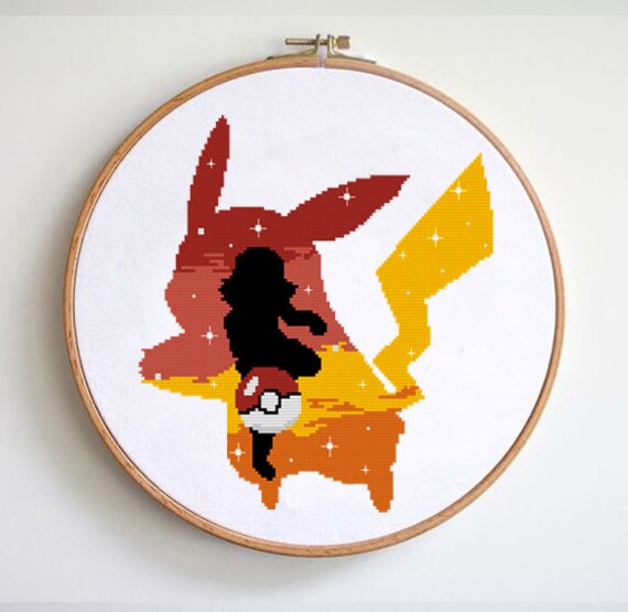 Anime Cross Stitch Pattern Modern Embroidery Design Easy Cross Etsy