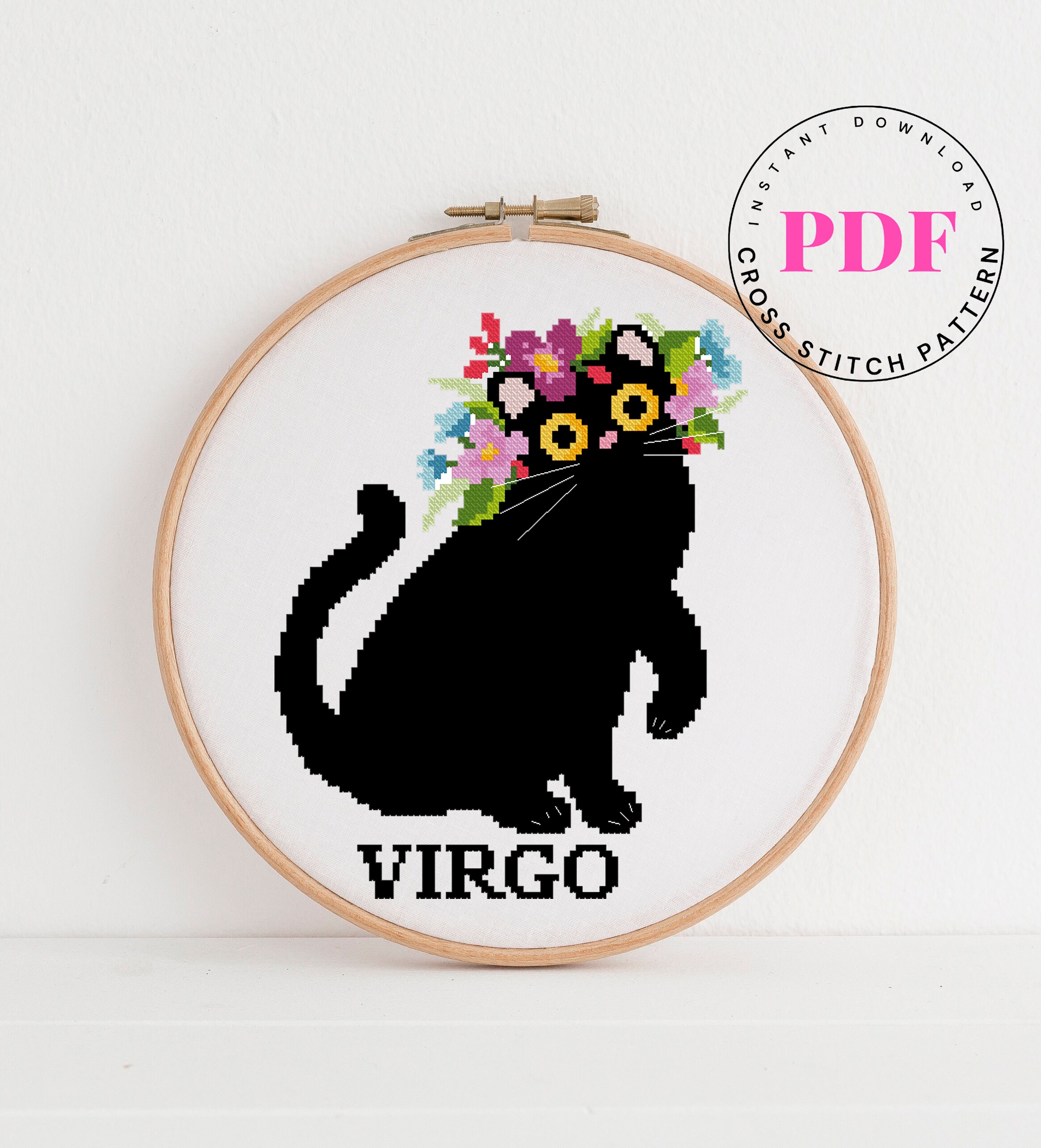 Cross Stitch Pattern. Virgo. Zodiac sign. Modern Counted cross -   Portugal