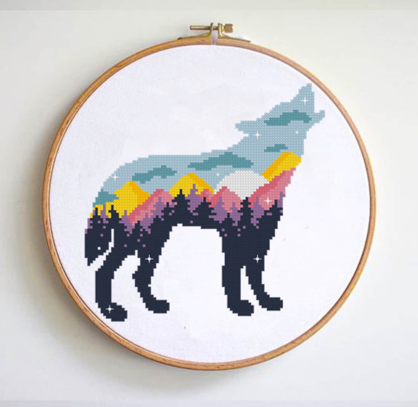 Wild animal cross stitch pattern set modern cross stitch Etsy