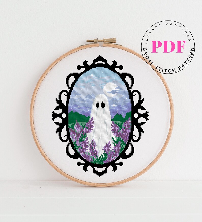 Ghost Cross Stitch Pattern Digital Format - PDF - Etsy