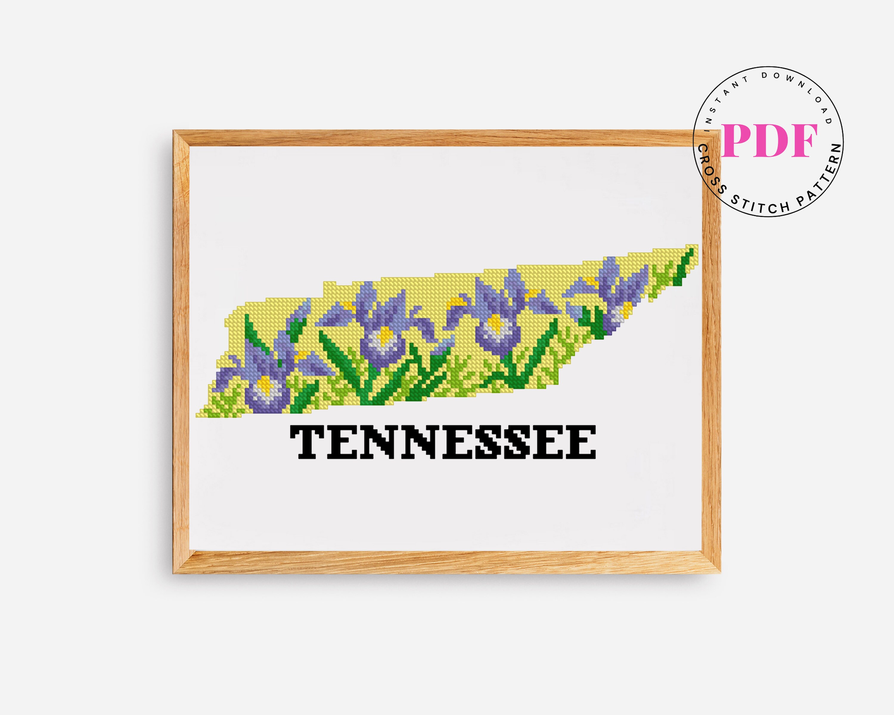 Tennessee Cross Stitch Pattern State Cross Stitch pattern Etsy
