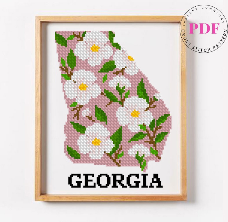 U.S. State Flowers CROSS-STITCH 古書 U.S. State Flowers CROSS-STITCH 古書
