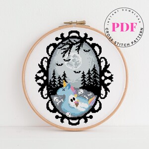 Ghost Cross Stitch Pattern Bundle PDF | Seasonal Cute Halloween ...