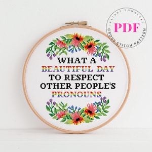 Citaat kruissteekpatroon Pride LGBTQ+ geteld kruissteekontwerp Digitaal formaat - pdf