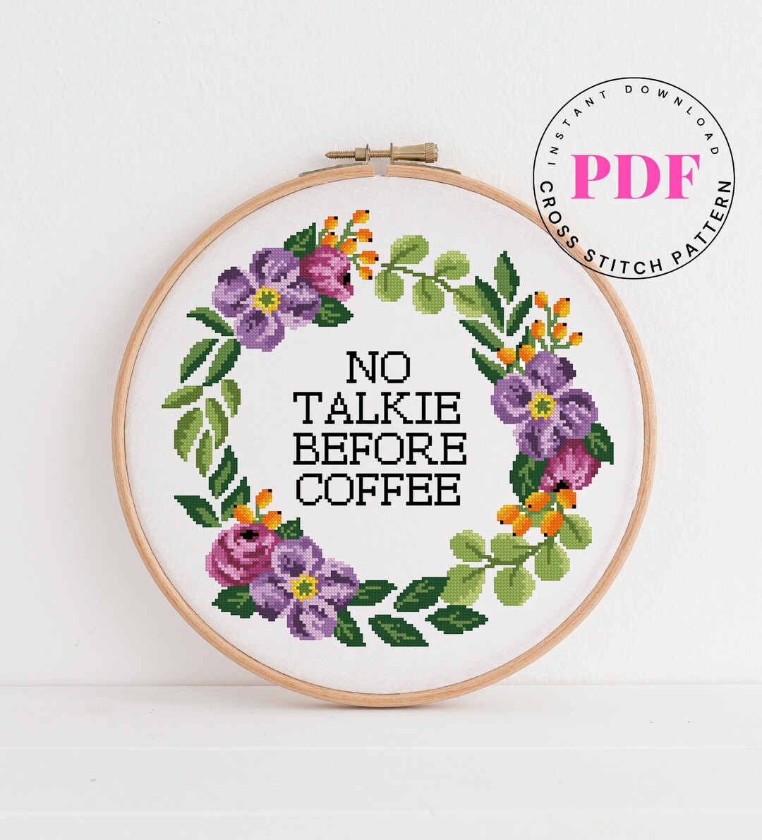 Funny Coffee Cross Stitch Pattern Digital Format - PDF - Etsy