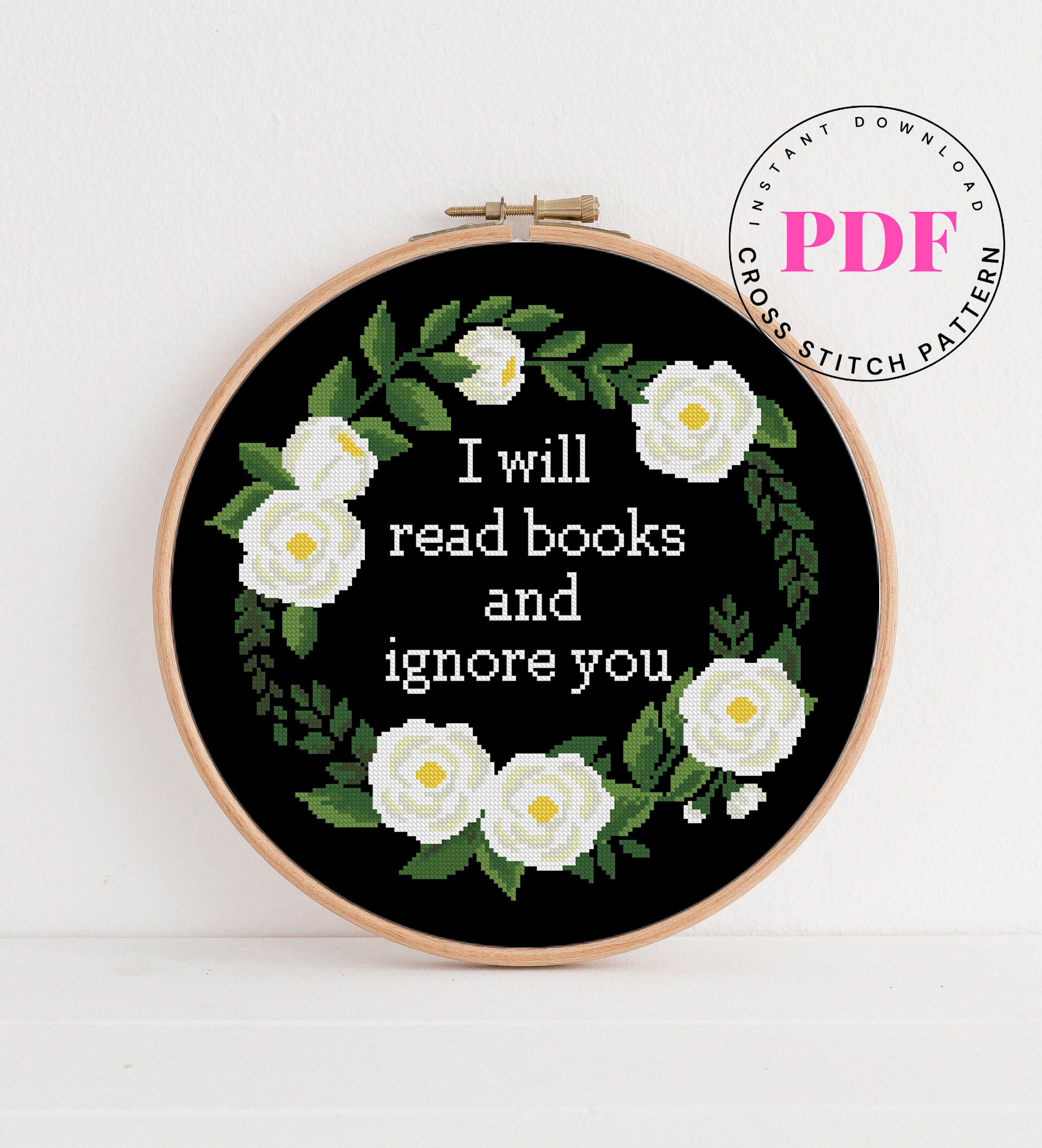 Funny Cross Stitch Pattern, I Will Read Books and Ignore You, Instant  Download PDF Counted Cross Stitch Chart 