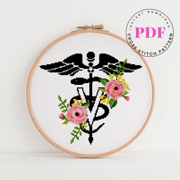 Floral Cross Stitch Etsy