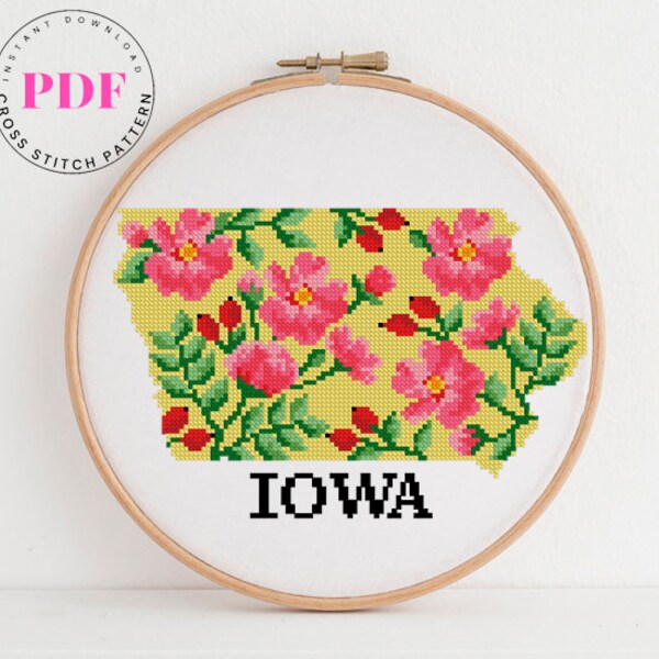 Iowa Cross Stitch - Etsy