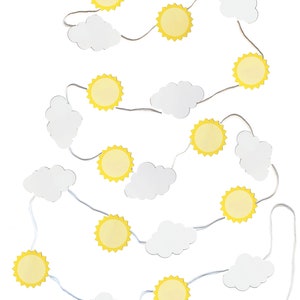 Sky Themed Garland, Nursery Decor, Blue Garland for Decoration, Garland for Birthday Party, Party Decor, Baby Photo Shoot Prop
