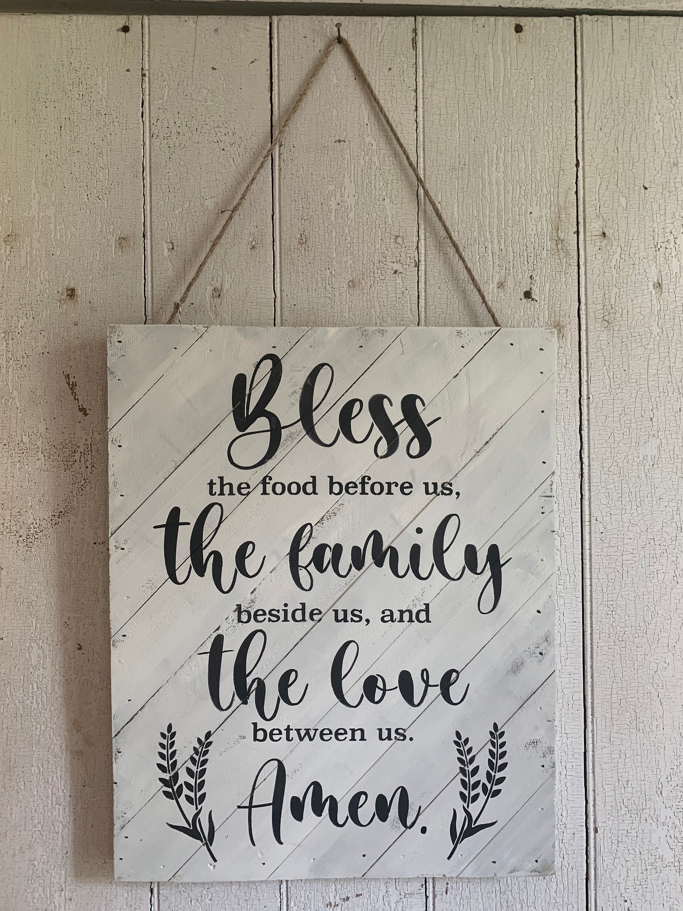 Blessing Sign Prayer Sign Dining Room Sign Home Sign Etsy