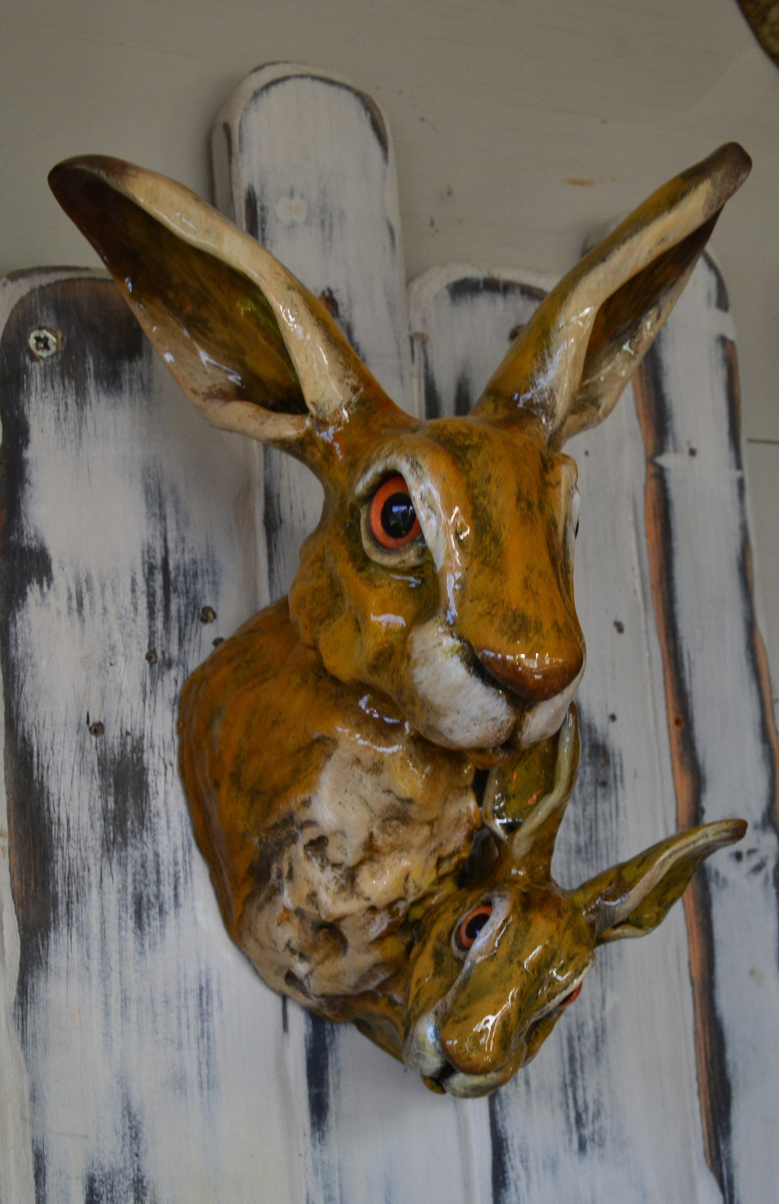 Hare and Leveret Sculpture Individual Wall Mounted Rabbit - Etsy UK
