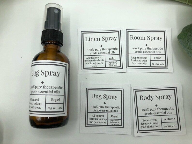 bug linen body room spray labels etsy