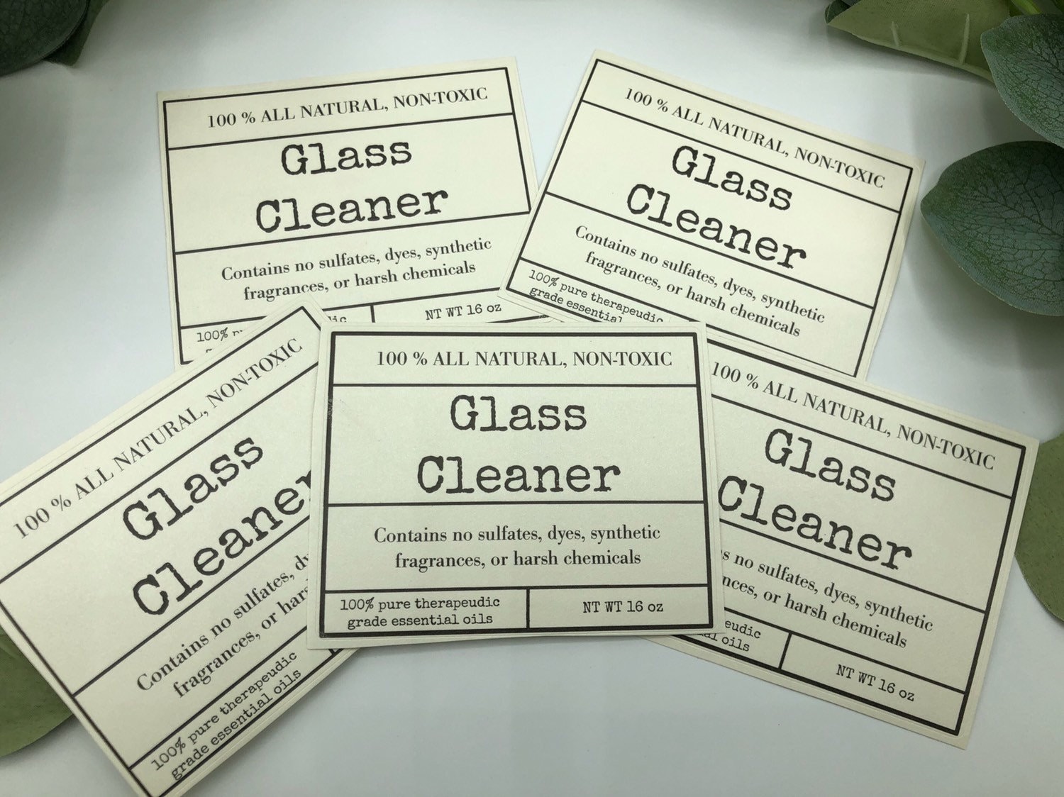 Glass cleaner label Etsy