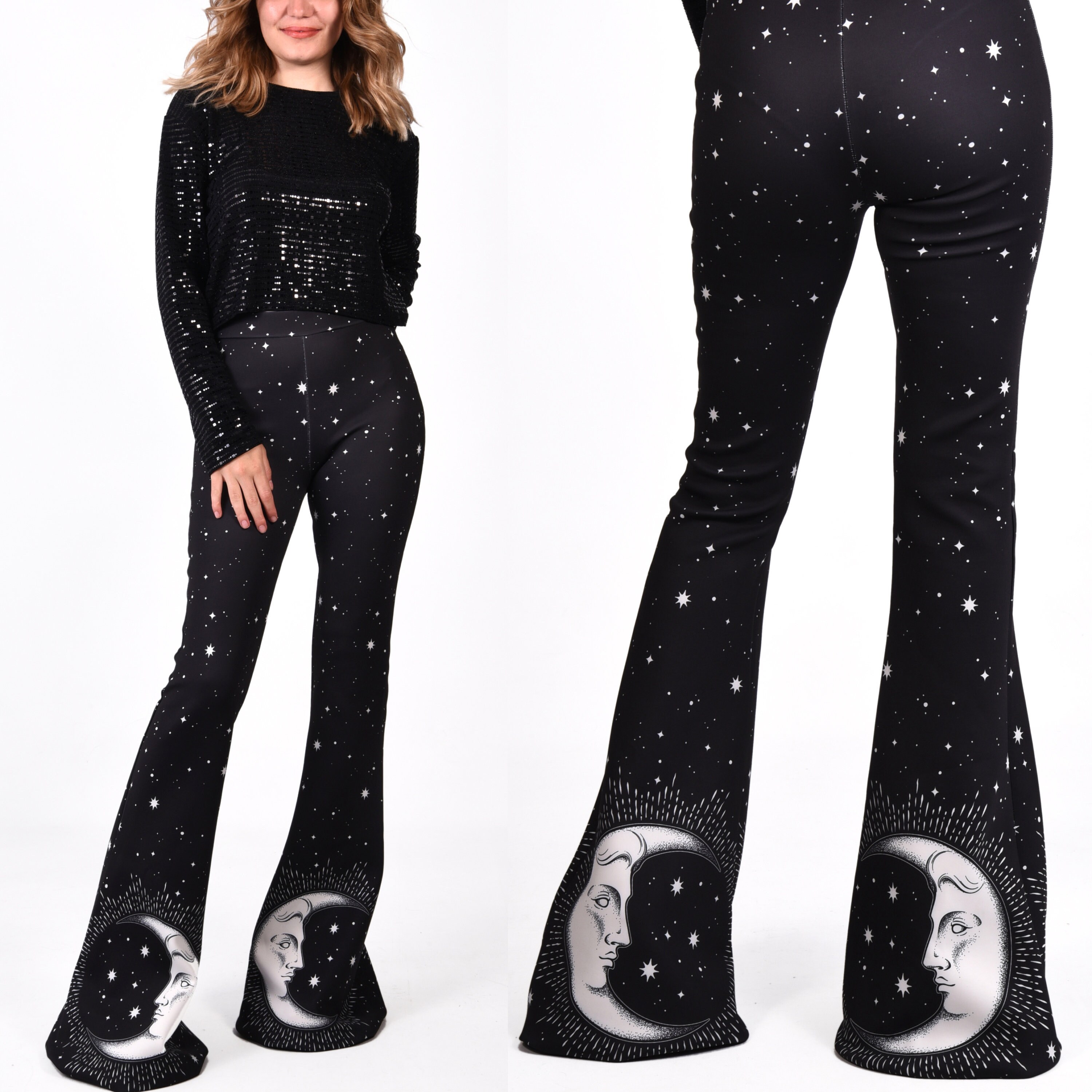 sun and moon flare pants