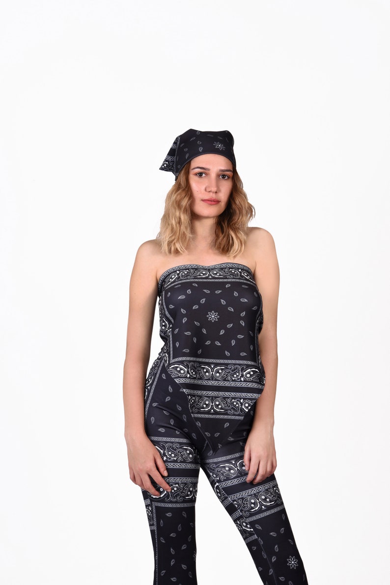 Flare Pants Bell Bottoms Paisley Pants Bandana Print Etsy