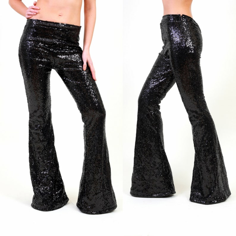 sequin flare pants