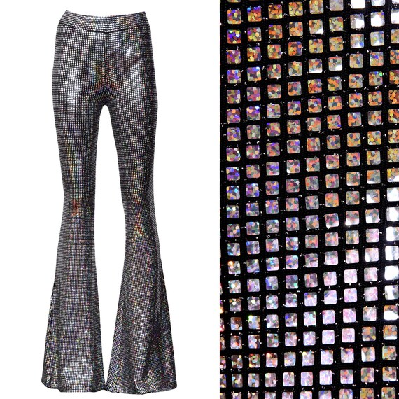 glitter bell bottom pants