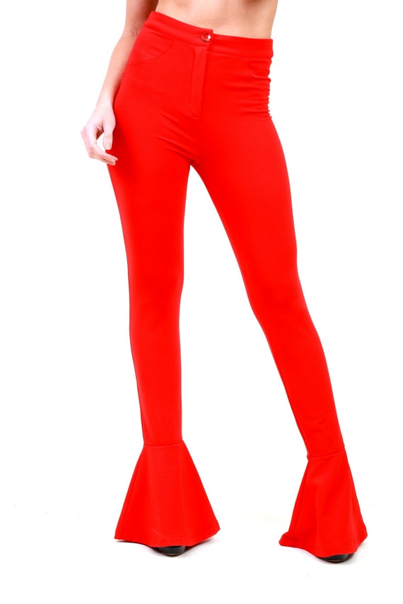 Red yoga pants flare Clearance