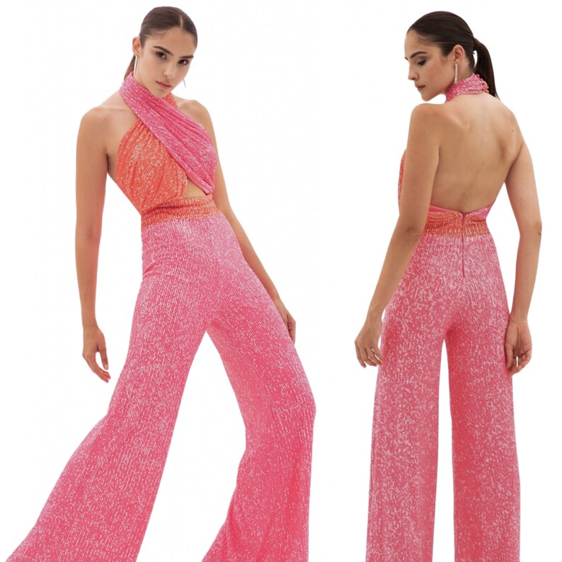 Jumpsuit, Sequin Jumpsuit, Party Jumpsuit, Party Outfit, Overall, Cross Jumpsuit, Backless Jumpsuit, Burning Man Clothing, Coachella Outfit 