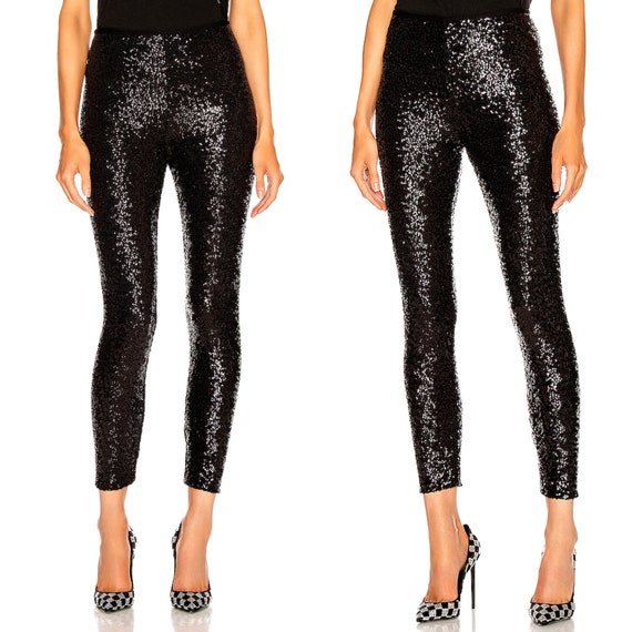 Black Sequin Leggings Black Sequin 