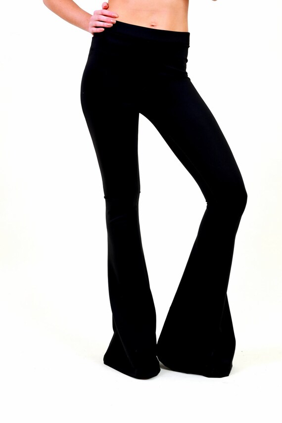 Black Flare Pants Bell Bottoms Harem 