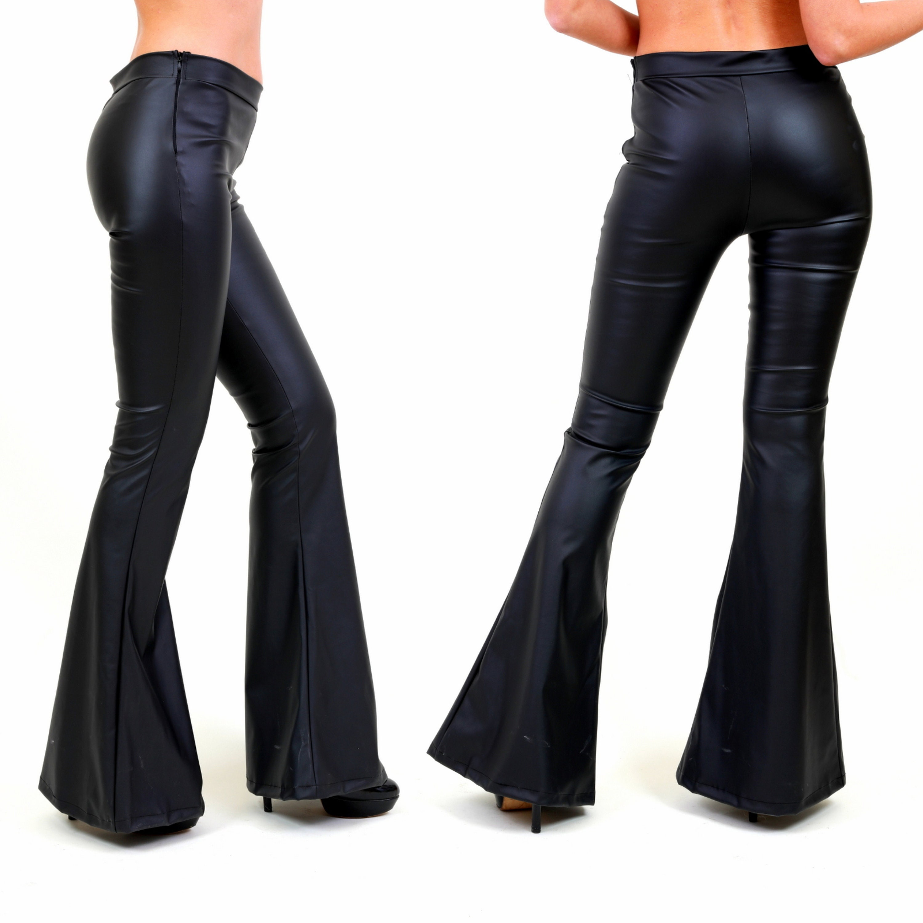 leather bell bottoms