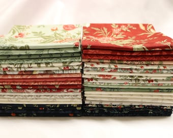 Rendezvous fat quarter bundle by 3 Sisters for Moda fabrics, 100% cotton, store cut and bundled, 2 options or complete line, 18" x 22", new