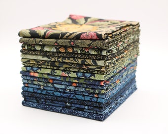 Morris Meadow by Barbara Brackman for Moda Fabrics, fat quarter bundle, 100% cotton, store cut, new, 18" x 22" fabrics, 3 options available