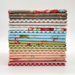 Ellie by Brenda Riddle Designs for Moda Fabrics, fat quarter bundle, 100% cotton, store cut and bundled, new, (21) 18&quot; x 22&quot; fabrics, OOP