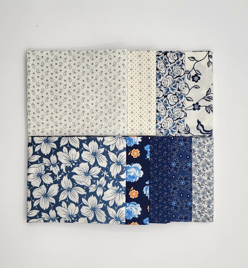 Denim and Daisies 34-piece Fat Quarter Bundle by Fig Tree for Moda ...