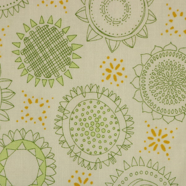 Solana by Robin Pickens for Moda Fabrics, 100% cotton, cut to order, price per yard, circular motifs on a white background, #48682-11, OOP