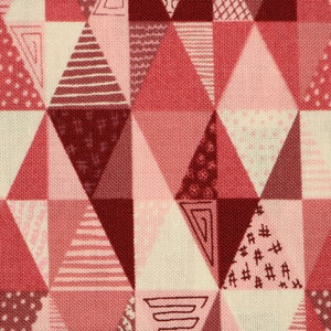 Nova by BasicGrey for Moda Fabrics, 100% cotton, cut to order, price per yard, all-over triangles in shades of pink, item #30581-15, OOP