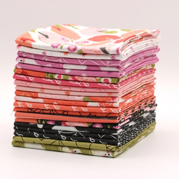 Hey Boo! fat quarter bundle by Lella Boutique for Moda, 100% cotton, store cut/bundled, new, (20) 18" x 22" fabrics, coordinates