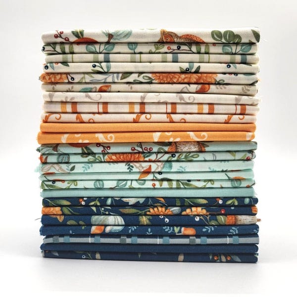 I Love Fall Most of All fat quarter bundle by Deb Strain for Moda Fabrics, 100% cotton, store cut and bundled, new, (24) 18" x 22" fabrics
