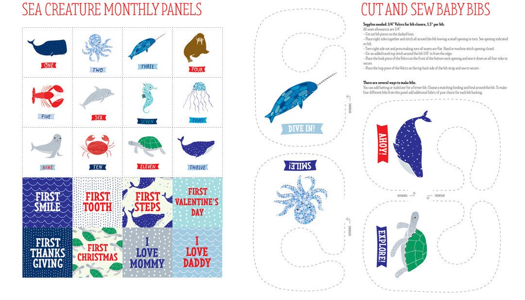 Ahoy Panel by Gingiber for Moda, 100% Cotton, New, Size 24