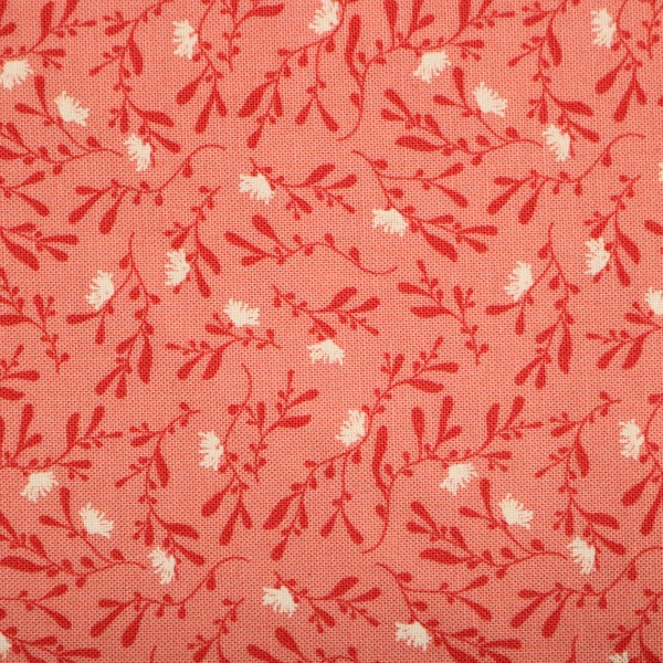 Gypsy Soul by BasicGrey for Moda Fabrics, 100% cotton, cut to order, price per yard, all-over florals on coral (mango), item #30625-15, OOP