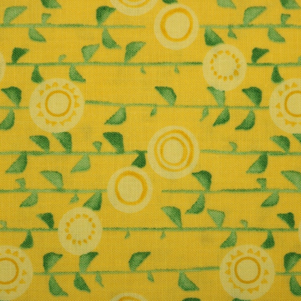 Solana by Robin Pickens for Moda Fabrics, 100% cotton, cut to order, price per yard, yellow round flowers on a yellow ground, #48683-13, OOP