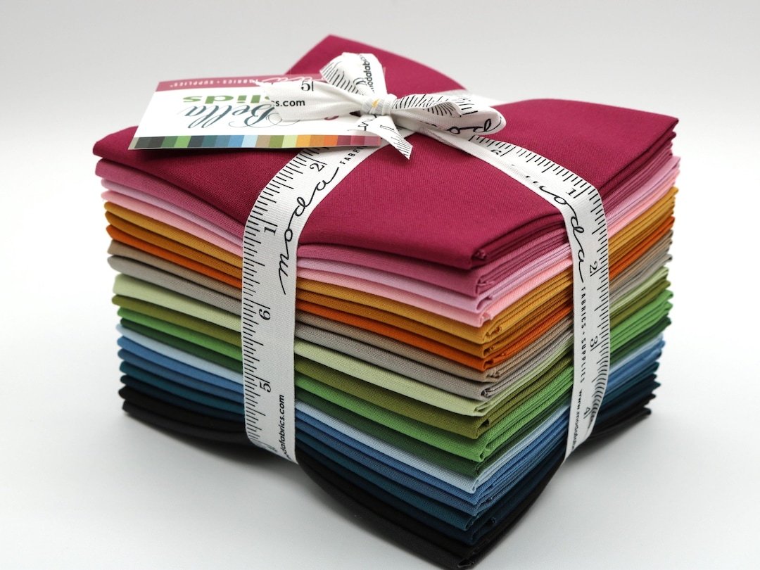 Cozy Bella Solids Fat Quarter Bundle by Moda, 100% Cotton, Factory Cut ...