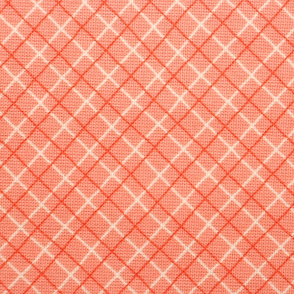 Chance of Flowers by Sandy Gervais for Moda, 100% cotton, cut to order, priced per yard, small coral diagonal print, item #17764-12, OOP