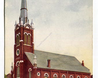 St Johns Lutheran Church Michigan City Indiana Postcard