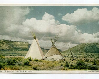 In Apache Land New Mexico Postcard