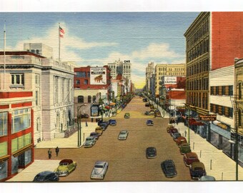 Riverside Avenue Spokane Washington Postcard
